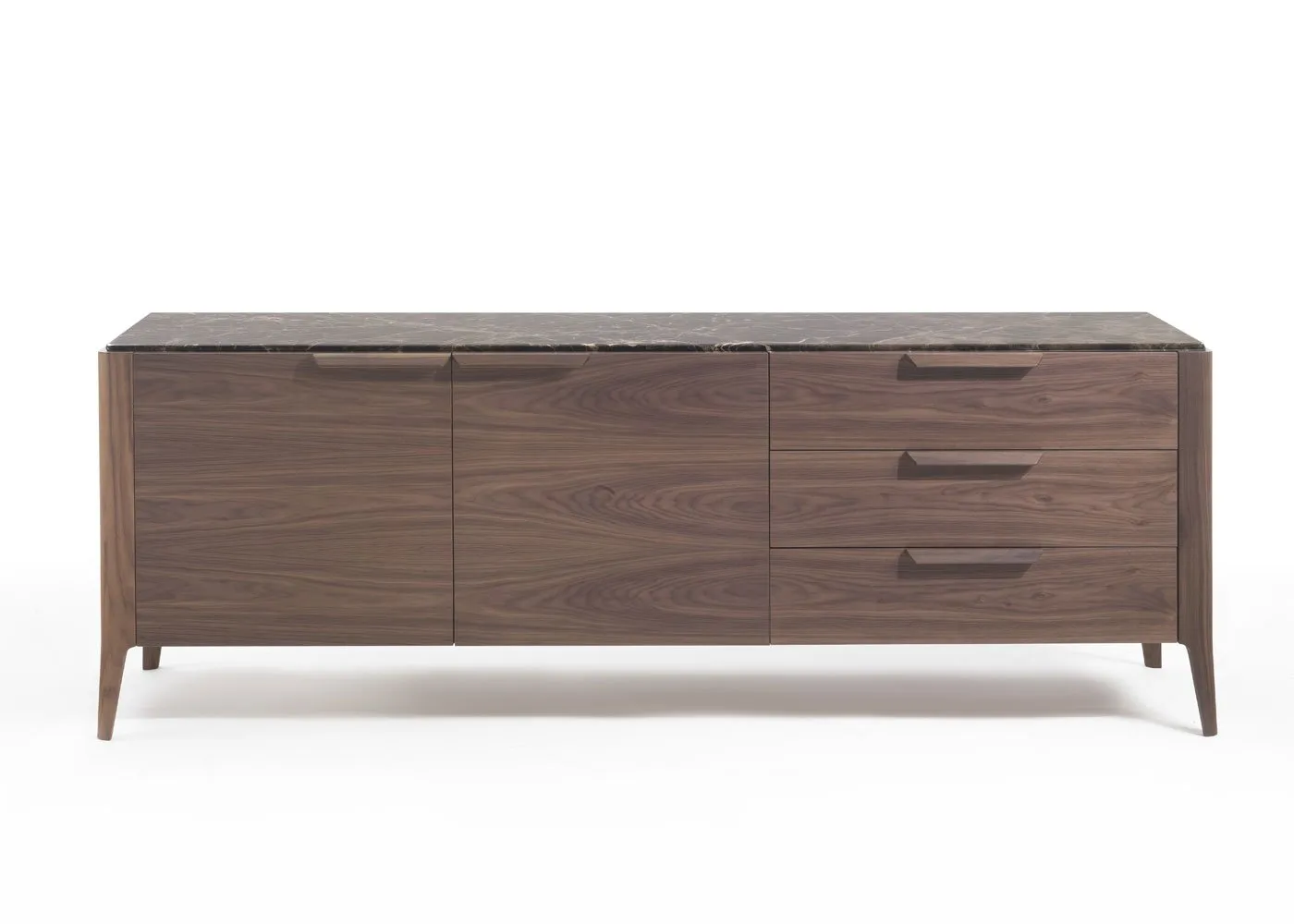 Porada Atlante 3 Sideboard Walnut & Emperador Marble
