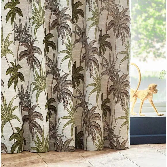 Galapagos Green Eyelet Curtains 5