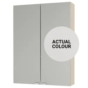 Duarti By Calypso Cascade 500mm Slimline Mirrored 2 Door Wall Hung Unit - Mirror Grey