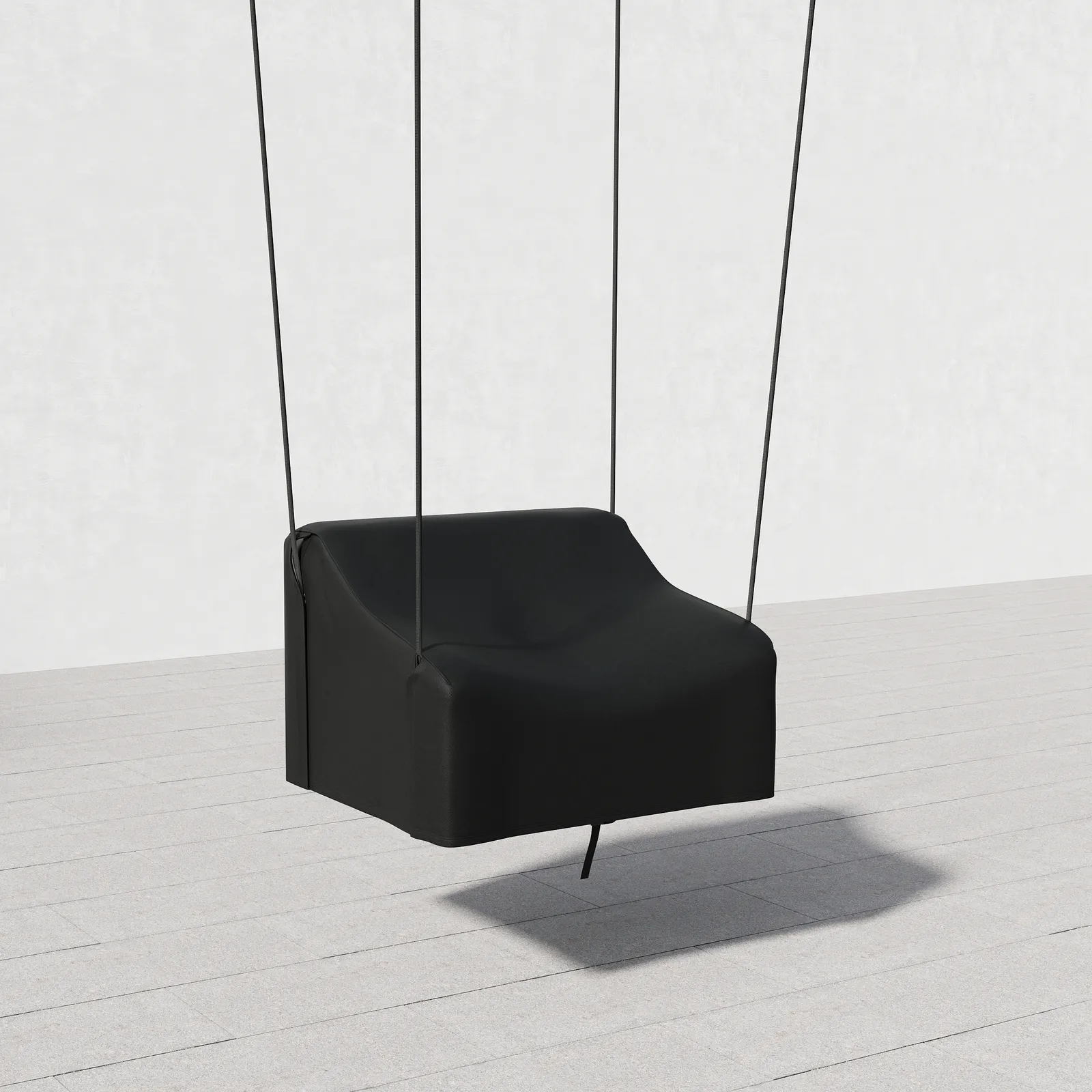 600D Tough Canvas Waterproof Outdoor Chair Covers in Black
