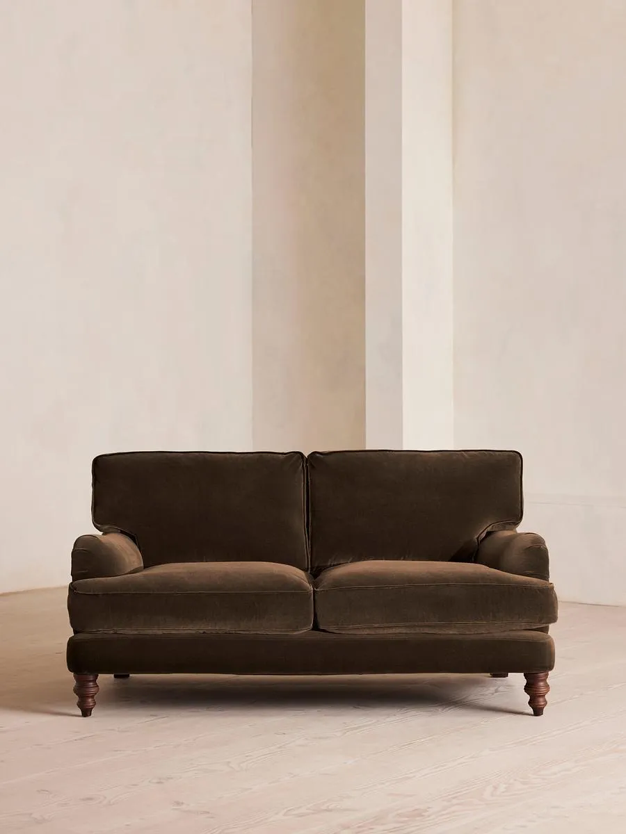 Arundel Two Seater, Sofa, Velvet, Chocolate
