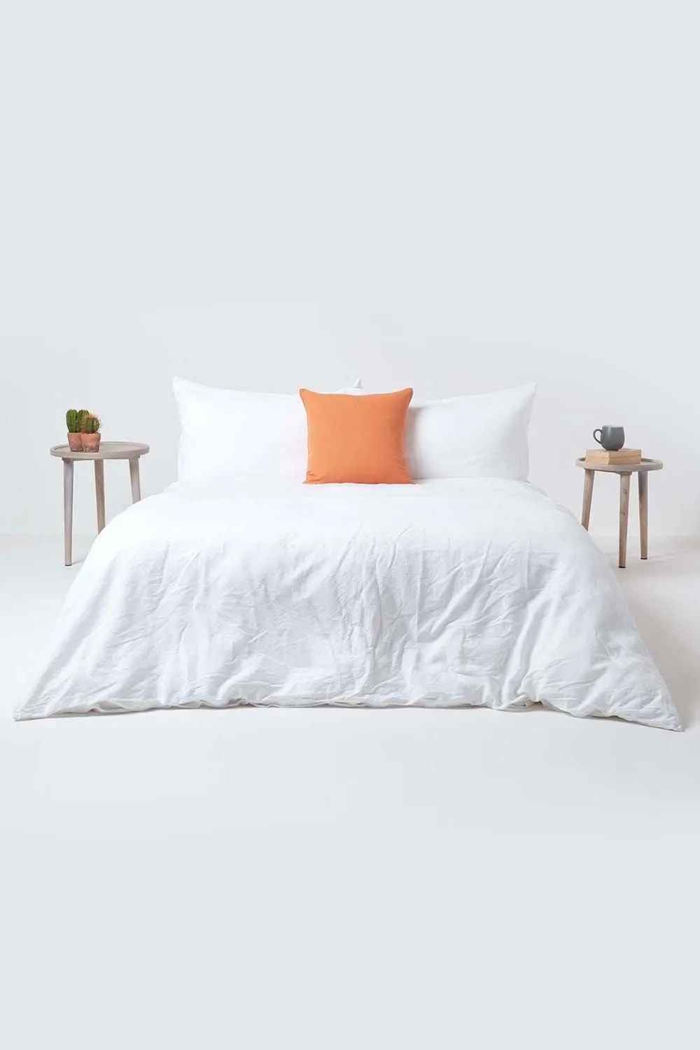 Homescapes European Linen Pillowcase, 60 x 60 cm in Burnt Orange 5