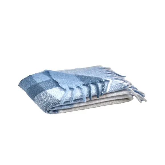 Catherine Lansfield Faux Mohair Check Throw Blanket 130cm x 170cm 4