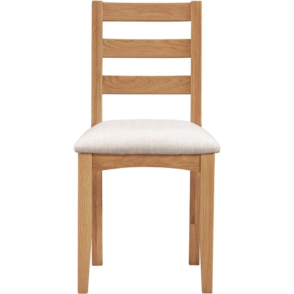 Seconique Cambridge Dining Chair (X2 Per Box) - Honey/Oat Fabric in Light Brown 6