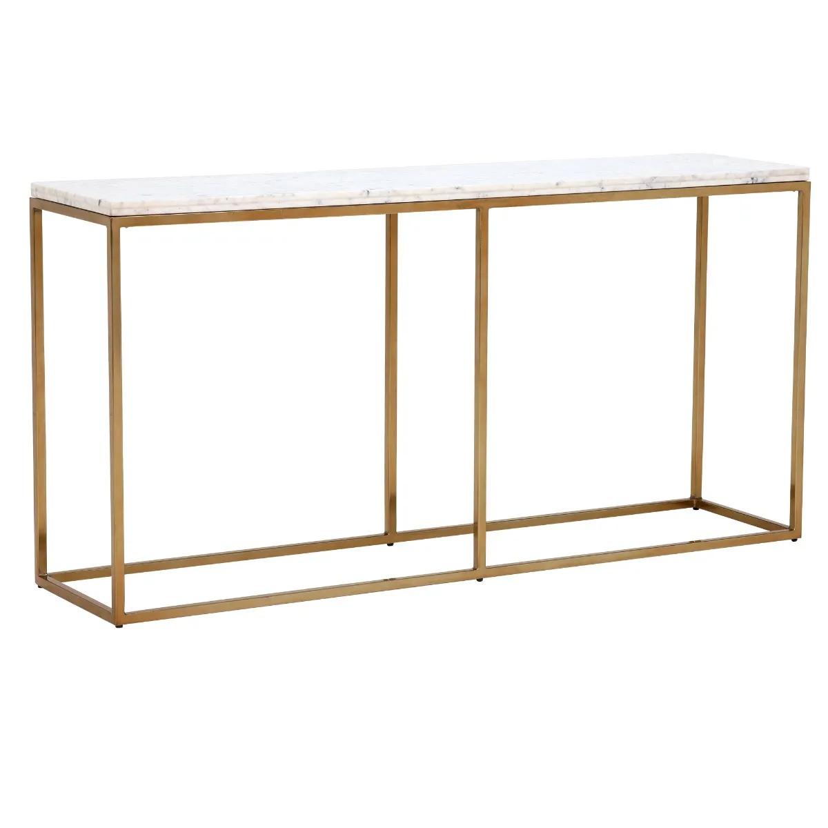 Nola Large Console Table, White Marble