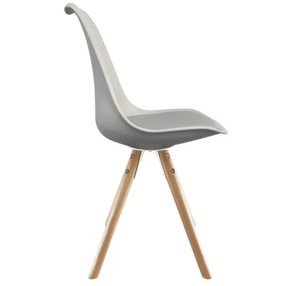 Fusion Living Soho Plastic Dining Chair with Pyramid Legs 4