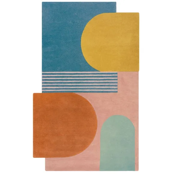 Lozenge Abstract Shaped Wool Rug 5