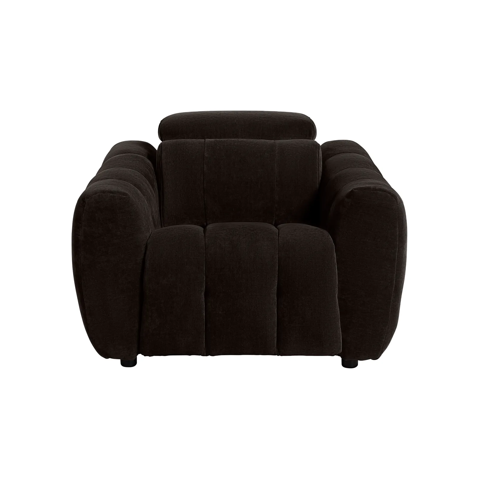 Montgomery Power Recliner Chair & Headrest, Brown Fabric | Barker & Stonehouse 2