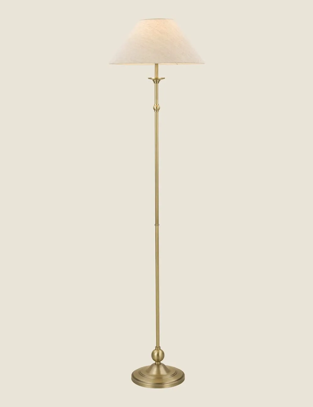 Laura Ashley Ludchurch Metal Floor Lamp Antique Brass