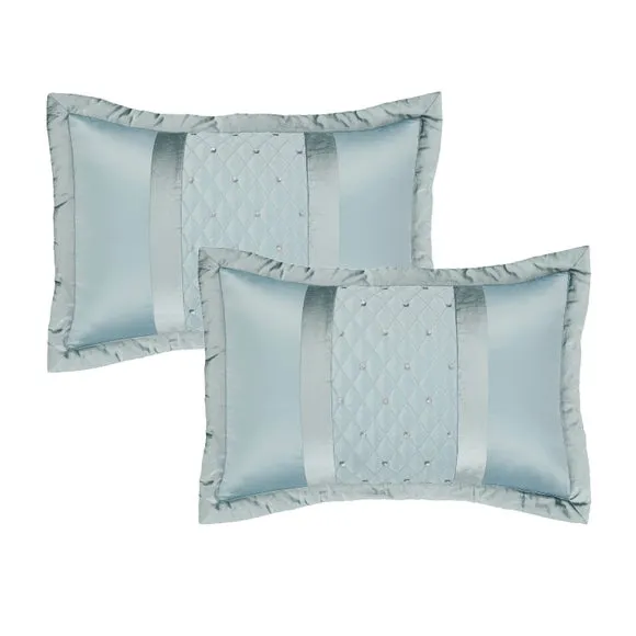 Catherine Lansfield Sequin Cluster Duck-Egg Pair of Pillow Shams 3