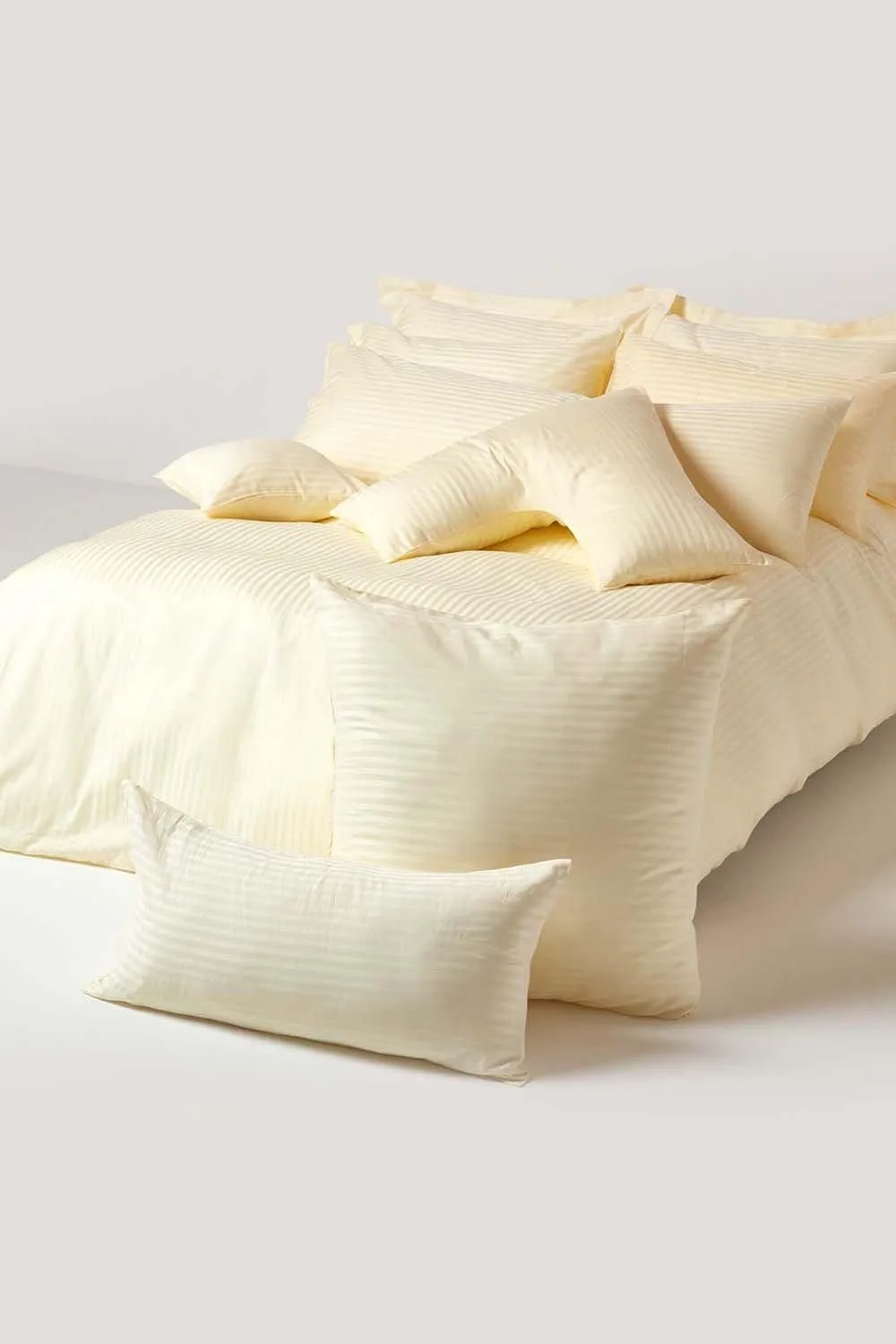 Homescapes Continental Egyptian Cotton Pillowcase 330 TC, 80 x 80 cm in Bright Yellow 4