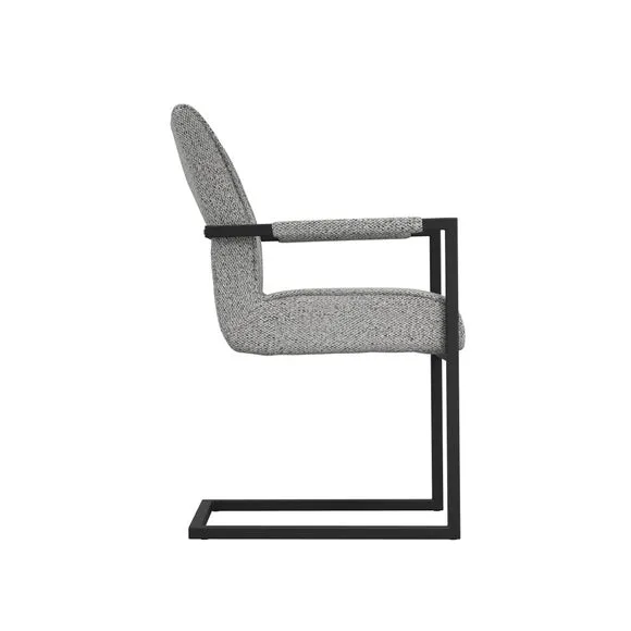 Set of 2 Cleaver Tweed Dining Chairs with Arms 4