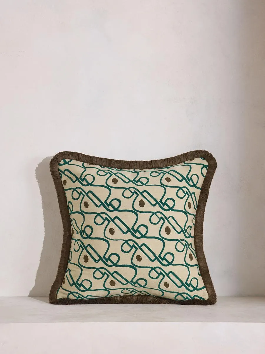 Tilney Square Cushion, Green