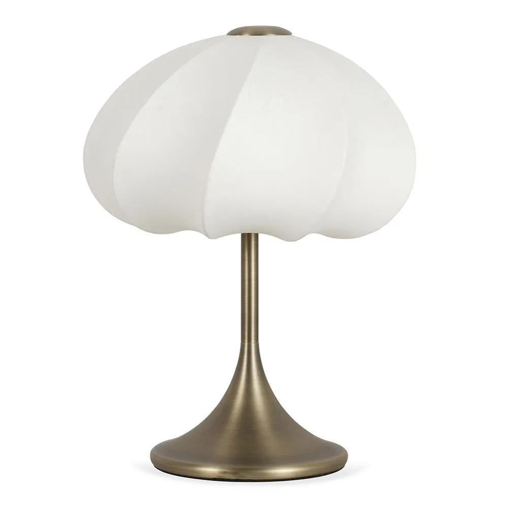 Heal's Malmo Touch Table Lamp White/Brass 2