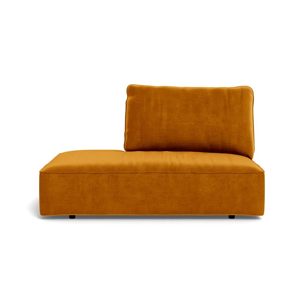 Heal's Morven Left Hand Facing Open End Unit Smart Luxe Velvet Cognac 1