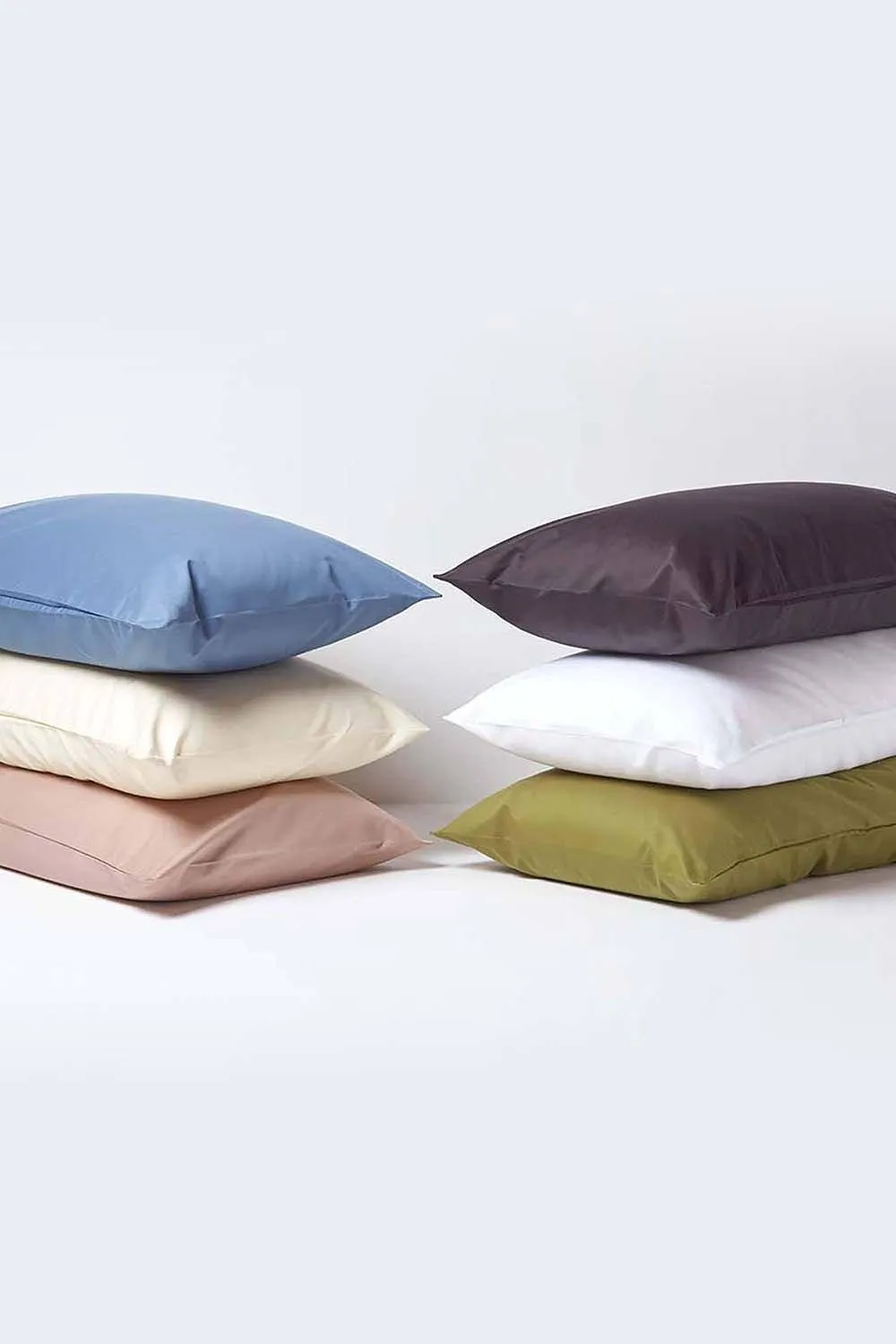 Homescapes Continental Egyptian Cotton Pillowcase 1000 TC, 60 x 60 cm in Blue 5