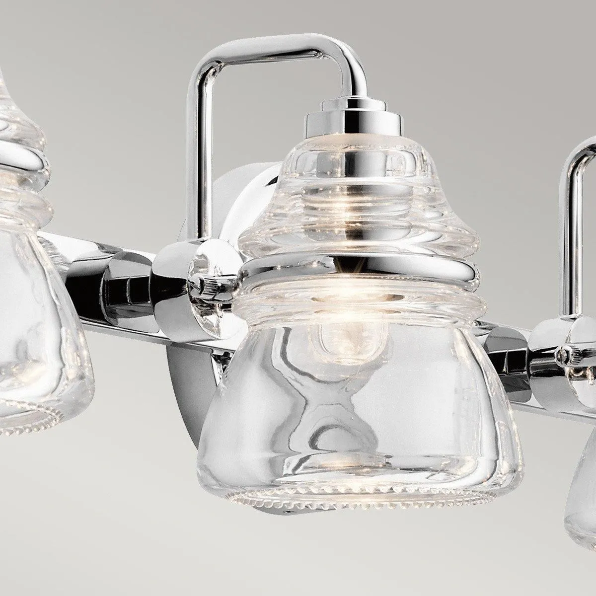 Netlighting Kichler Talland Bathroom Wall Lamp Polished Chrome IP44 in Grey 4