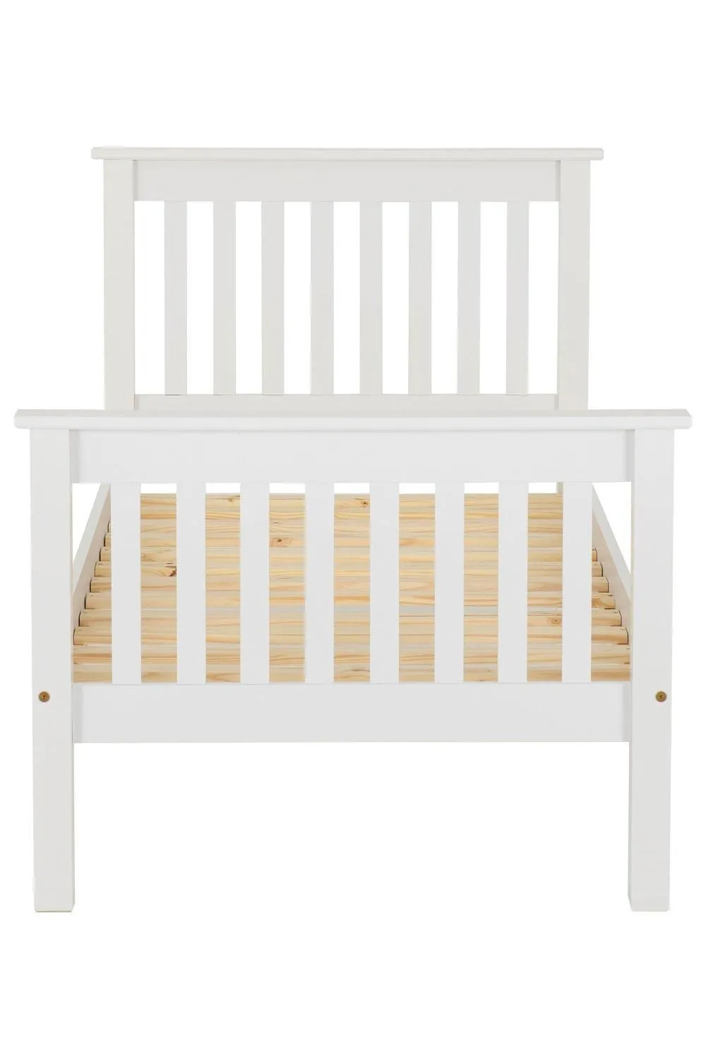 Seconique Monaco 3' Single Bed High Foot End in White 3