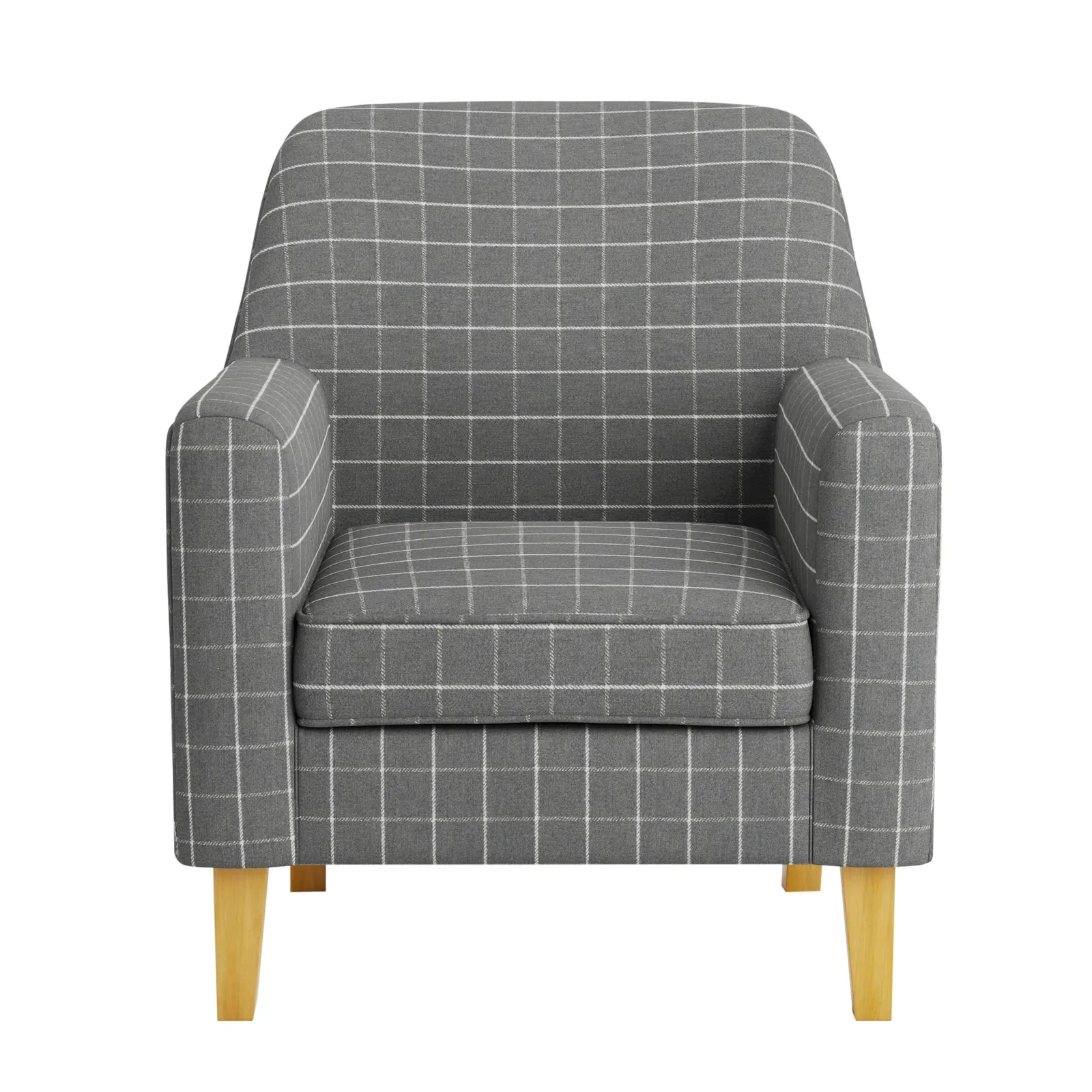 Cooper Window Pane Check Armchair Grey