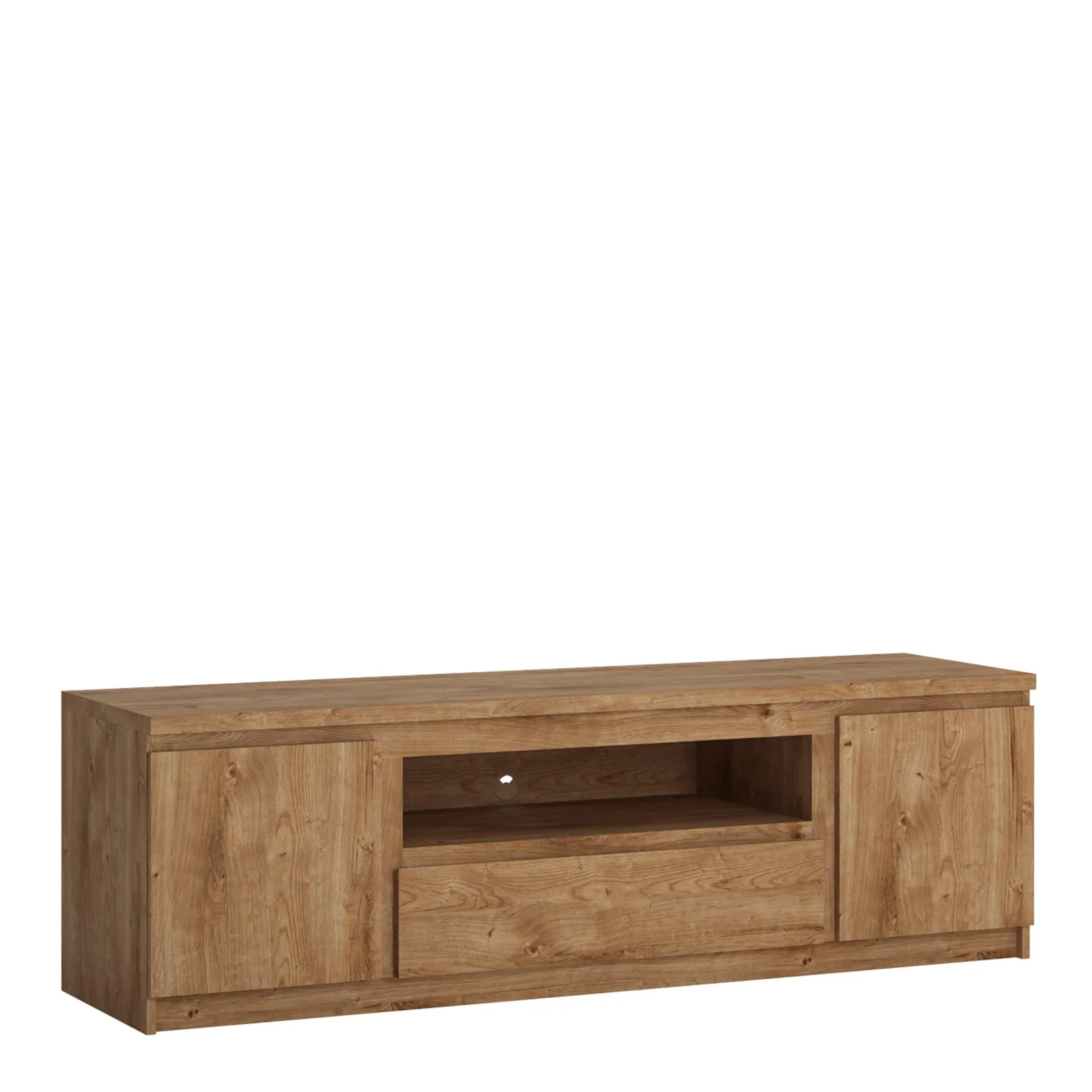 Furniture To Go Fribo 2 Door 1 Drawer 166cm Wide TV Cabinet in Brown