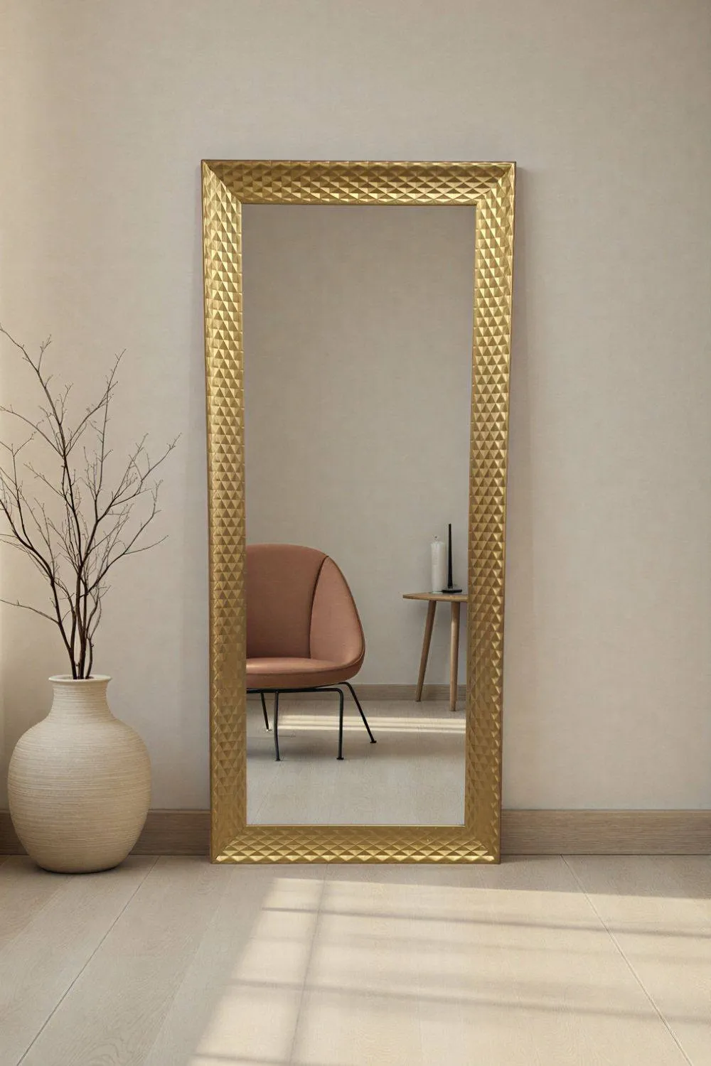 Yearn Mirrors Diamont Full Length Framed Gold Bevelled Mirror