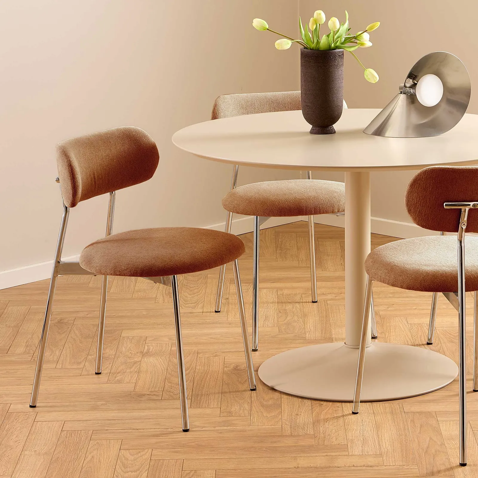 Tansley Dining Chair, Brown Fabric | Barker & Stonehouse 4