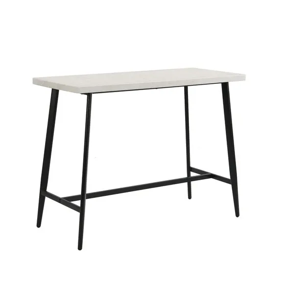 Zuri 2 Seater Rectangular Bar Table, Grey Concrete Effect 3
