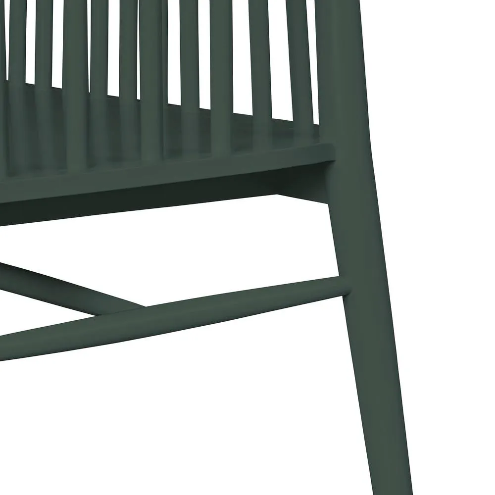 Statement Furniture Queensbury Bench with Back, Wooden Bench Seat in Bottle Green 6