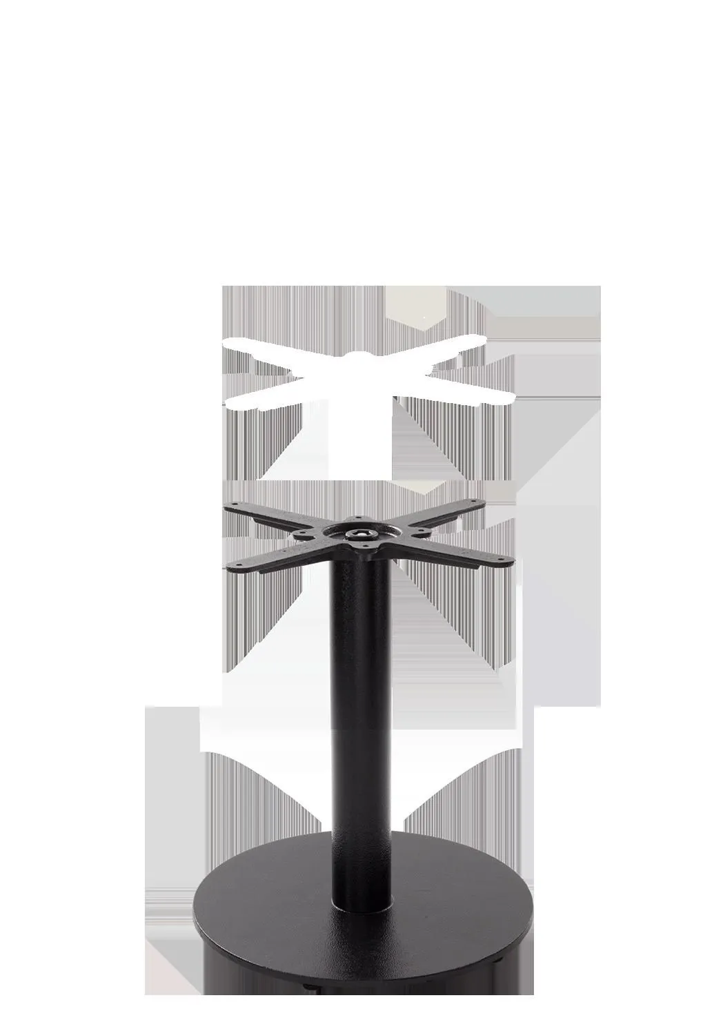 netfurniture Black Cast Iron Round Table Base - Medium - Coffee Height - 480 Mm