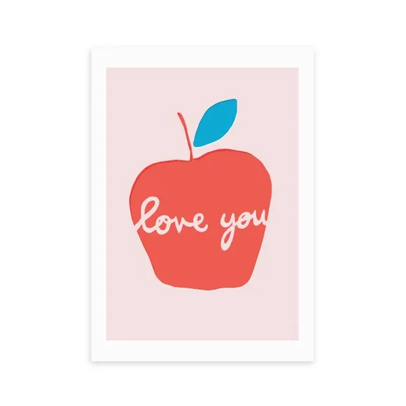 East End Prints Apple Love You Print by Francesca Iannaccone 2