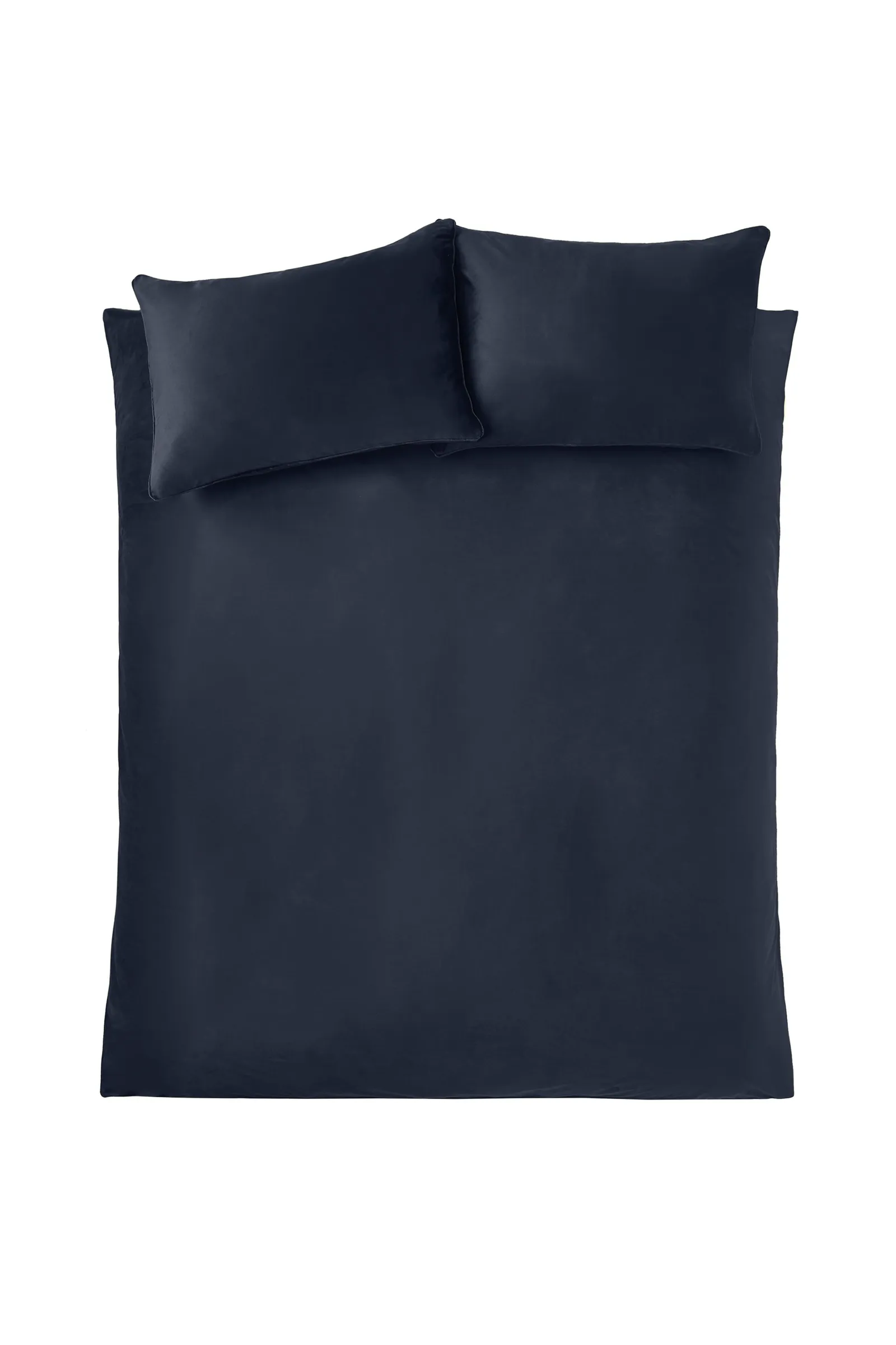 Catherine Lansfield 'Kingsley' Soft Matt Velvet Duvet Cover Set in Navy 4