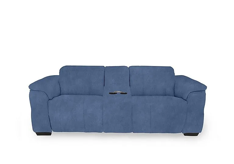 Inca Fabric 3 Seater Power Recliner Sofa with Pop Up Light Console and Power Headrests - Dexter Wave