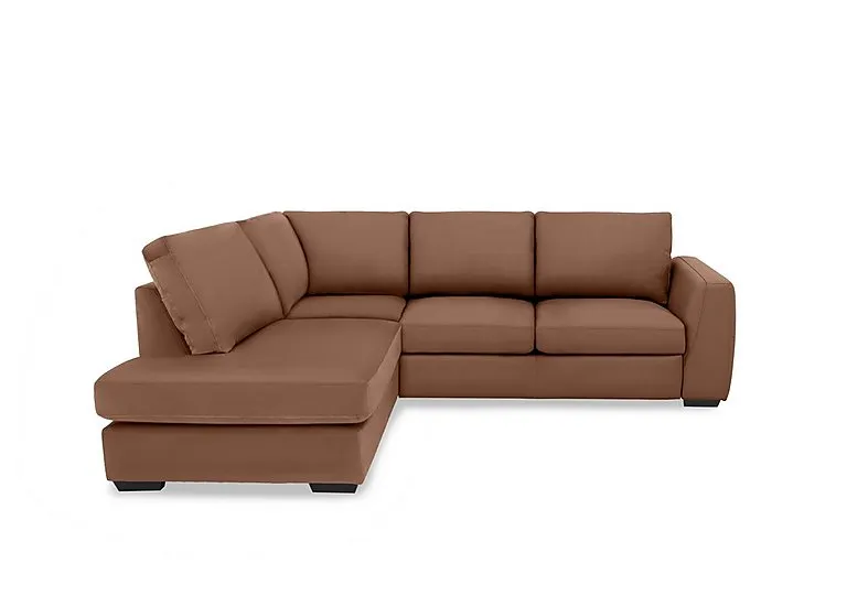 Dinky Leather Left Hand Facing Corner Chaise End Sofa - Butterscotch Cat - Sofas and Armchairs - In Time for Christmas