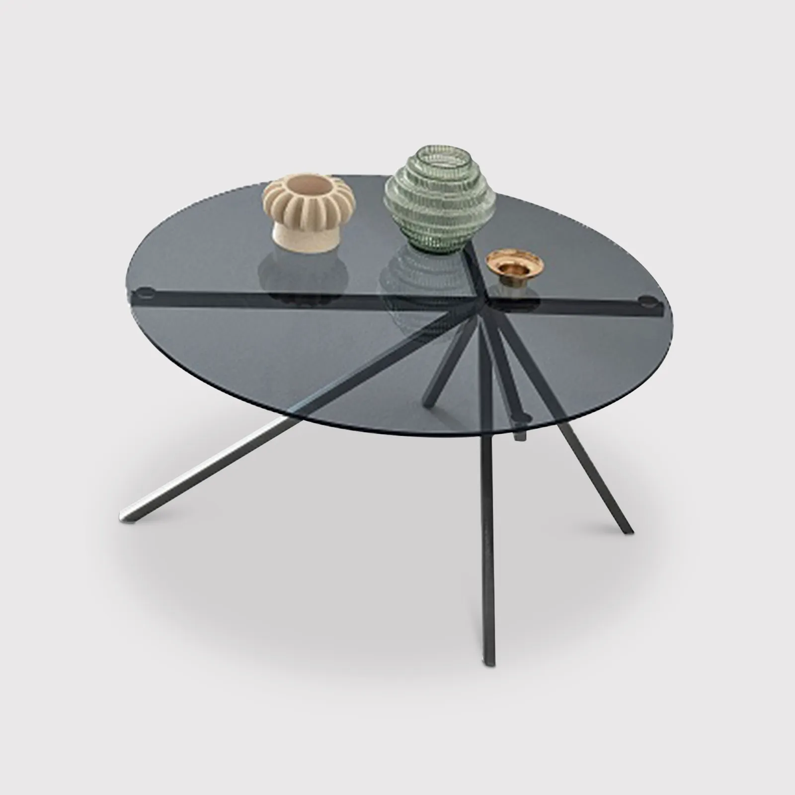 Bontempi Ray Coffee Table, Round, Black Glass | Barker & Stonehouse 2