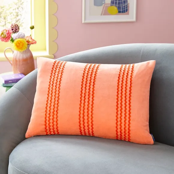 Sophie Robinson Ric Rac Stripe Rectangle Cushion 1