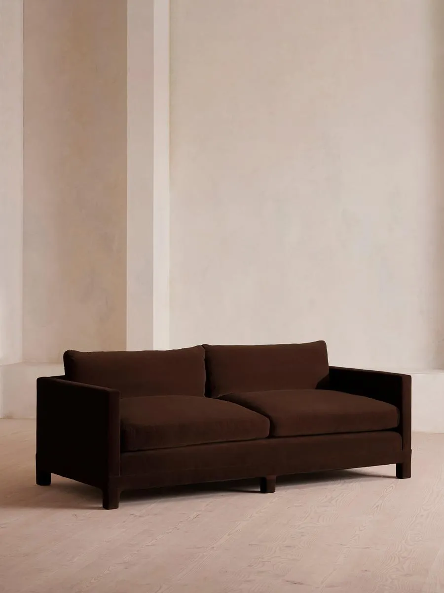 Ashford Three Seater, Sofa, Velvet, Chocolate