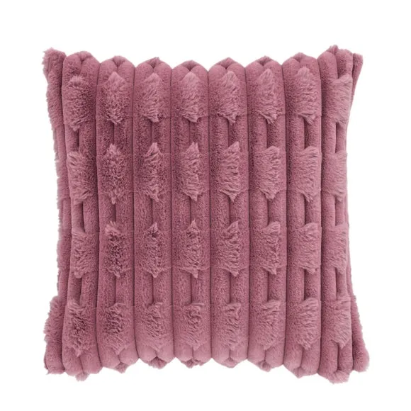 Bianca So Soft Carved Faux Fur Square Cushion 3