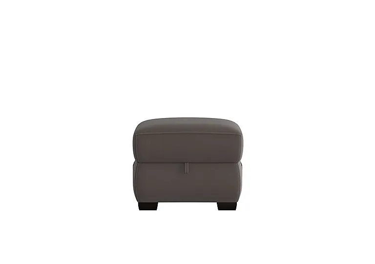 Starlight Express Fabric Storage Footstool - Dark Grey
