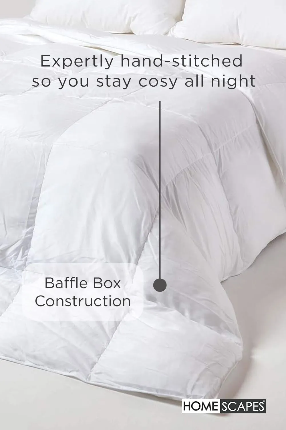 Homescapes Luxury Hotel Quality Super Microfibre 13.5 Tog Winter Duvet in White 4