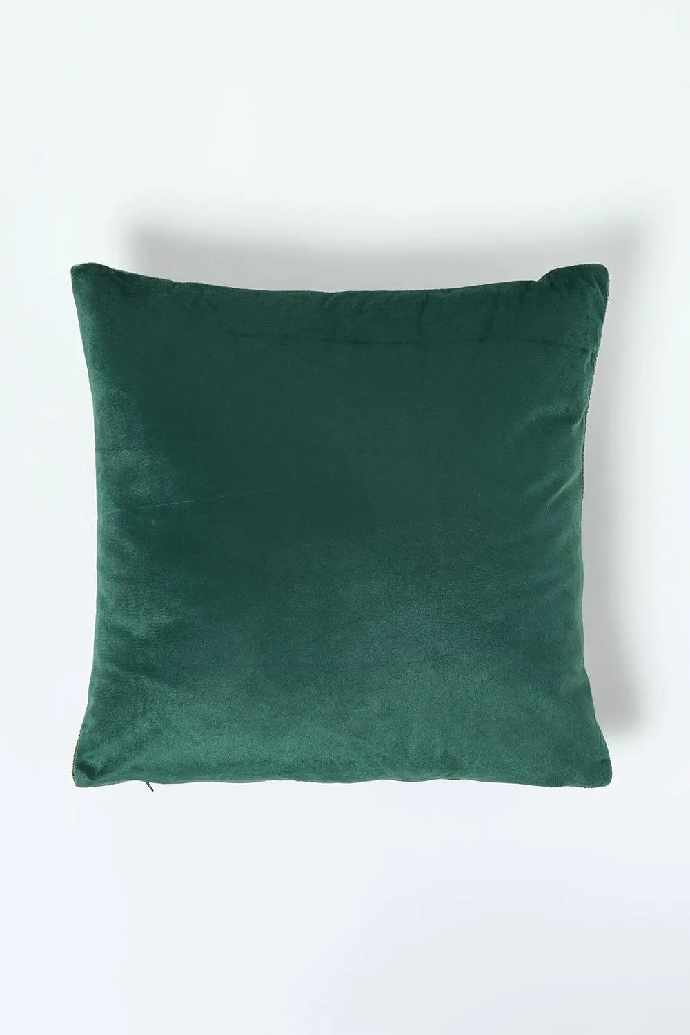 Homescapes Festive Alpine Tree Cushion Moss Green Woven Design 3