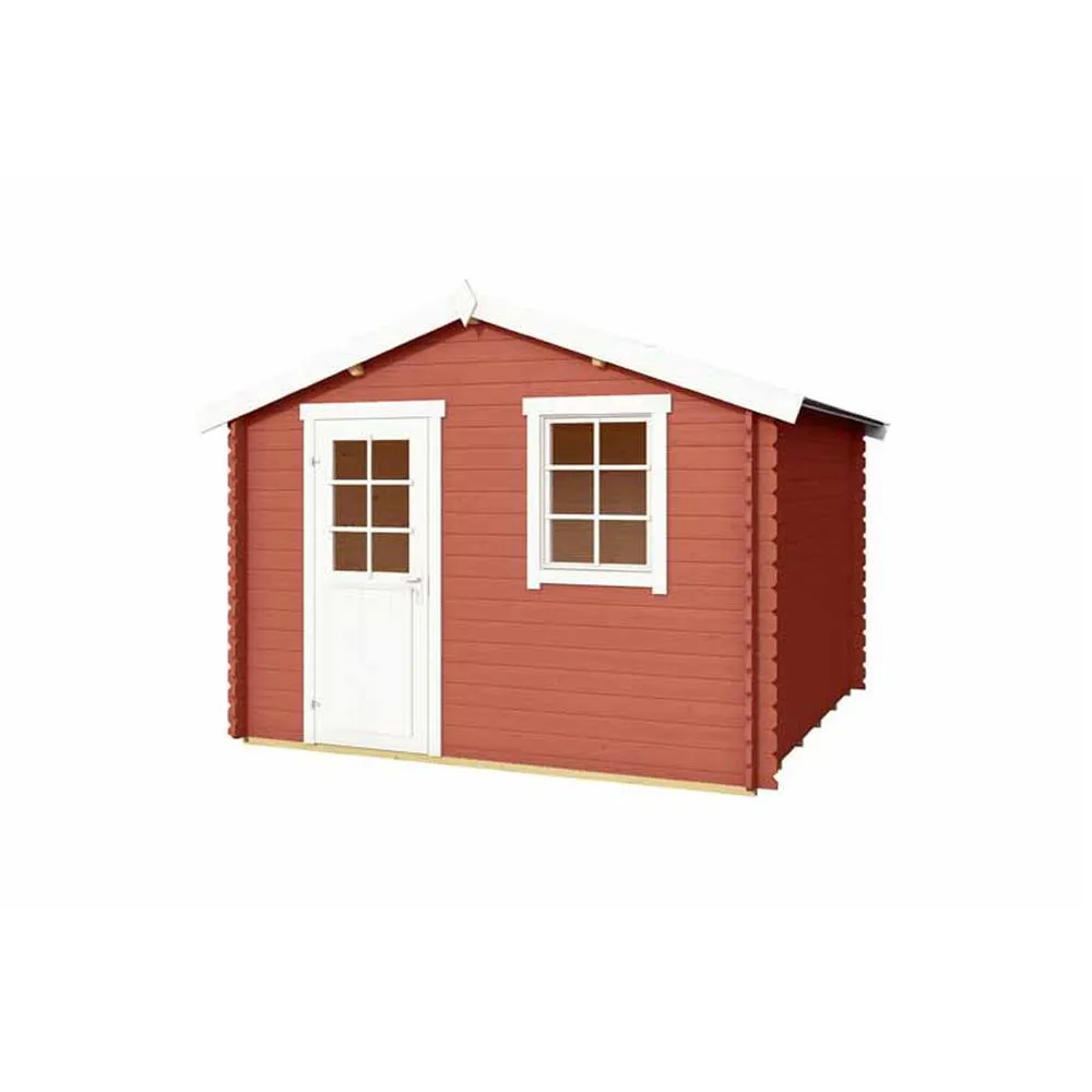 Lasita Maja Ltd Wels 3-Log Cabin, Garden Room, Home Office - L339.8xW320xH245.1 cm in Light Oak 4