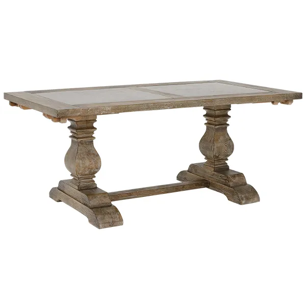 Woolton 183cm Extending Dining Table  Mid Burnt Oak and Bluestone