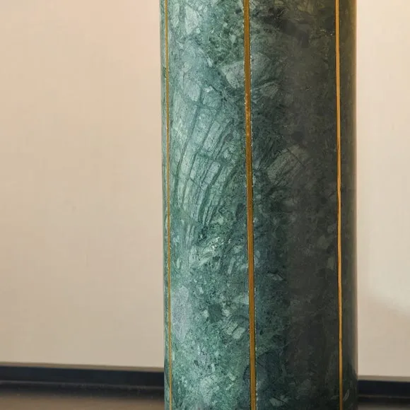 Venetia Green Marble and Gold Tall Table Lamp 3