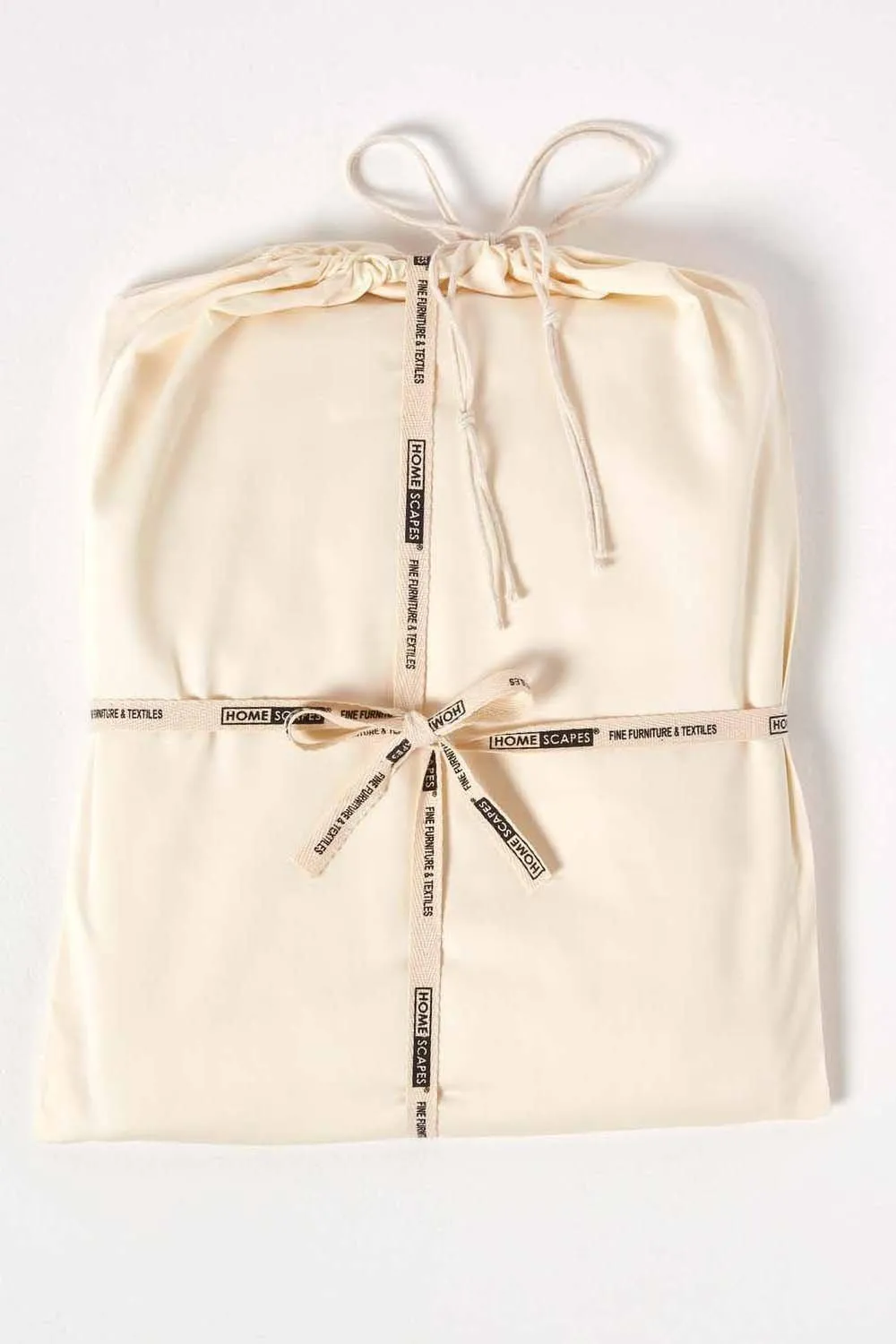 Homescapes Sateen Cotton Flat Sheet 400 TC in Cream 5