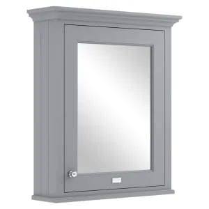Bayswater Plummett Grey Bathroom Mirror Cabinet - 600mm