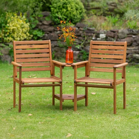 Napoli 2 Seat Wooden Companion Set