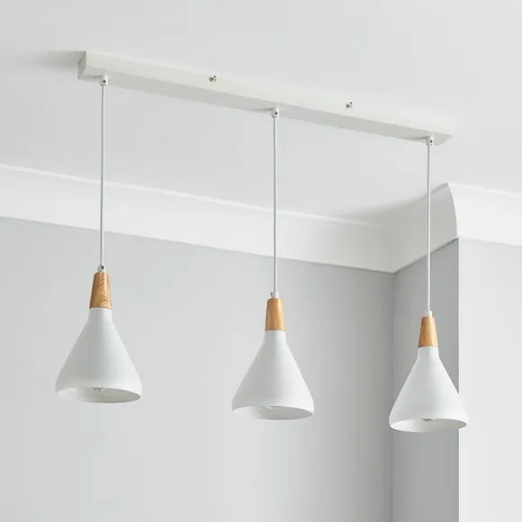 Elements Wolston 3 Light Diner Ceiling Light 2