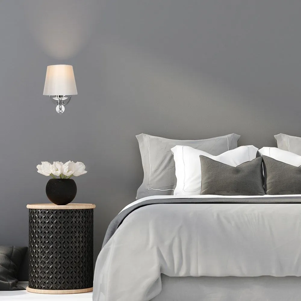 ValueLights Bryantt Silver Indoor Wall Light