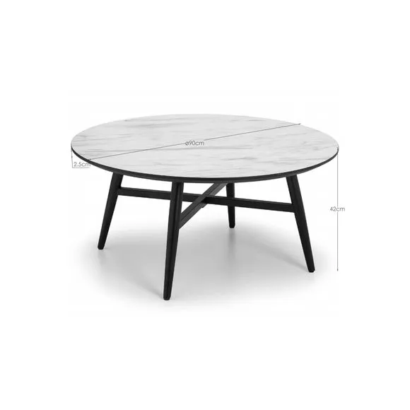 Firenze Coffee Table, Marble Effect 6