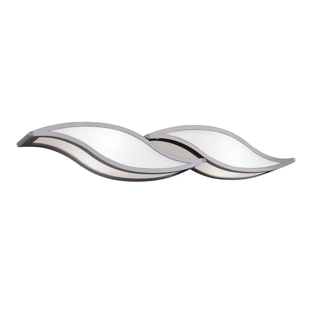 Netlighting Sintesys Wall Lamp GU10 2 Light Small Polished Chrome in Grey
